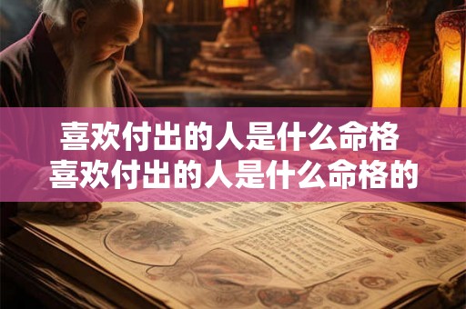 喜欢付出的人是什么命格 喜欢付出的人是什么命格的人 喜欢付出的人是什么命格 喜欢付出的人是什么命格的人