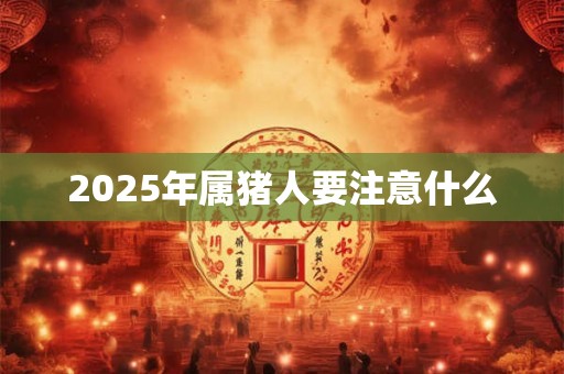 2025年属猪人要注意什么 2025年属猪人要注意什么