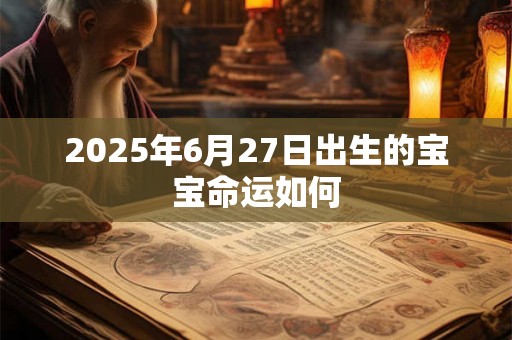 2025年6月27日出生的宝宝命运如何
