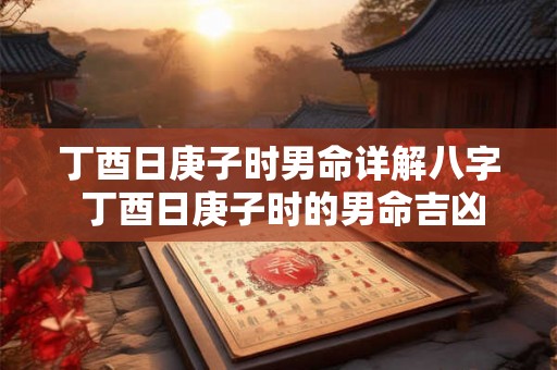 丁酉日庚子时男命详解八字 丁酉日庚子时的男命吉凶 丁酉日庚子时男命详解八字 丁酉日庚子时的男命吉凶