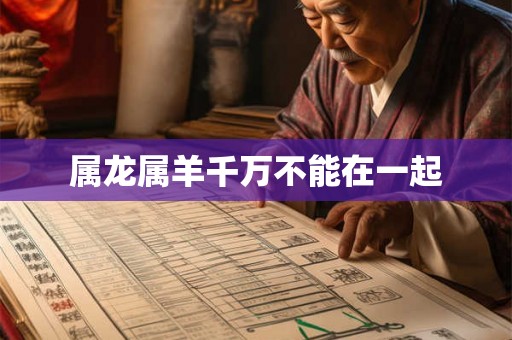 属龙属羊千万不能在一起