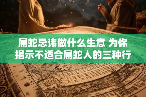 属蛇忌讳做什么生意 为你揭示不适合属蛇人的三种行业 属蛇忌讳做什么生意 为你揭示不适合属蛇人的三种行业
