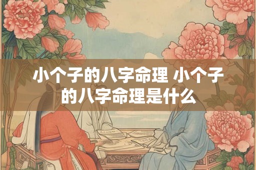 小个子的八字命理 小个子的八字命理是什么 小个子的八字命理 小个子的八字命理是什么