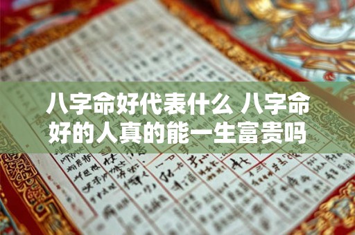 八字命好代表什么 八字命好的人真的能一生富贵吗 八字命好代表什么 八字命好的人真的能一生富贵吗