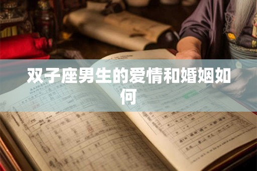 双子座男生的爱情和婚姻如何 双子座男生的爱情和婚姻如何
