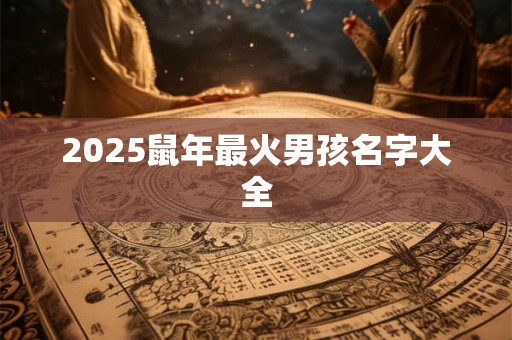 2025鼠年最火男孩名字大全 2025鼠年最火男孩名字大全