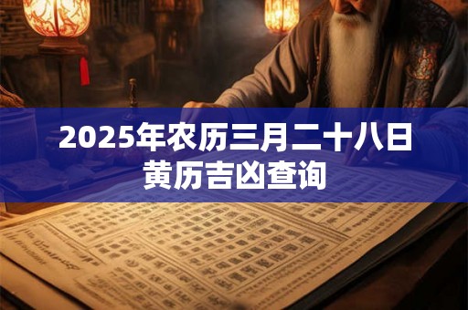 2025年农历三月二十八日黄历吉凶查询