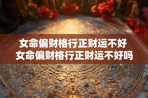 女命偏财格行正财运不好 女命偏财格行正财运不好吗