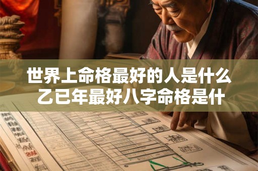 世界上命格最好的人是什么 乙已年最好八字命格是什么 世界上命格最好的人是什么 乙已年最好八字命格是什么