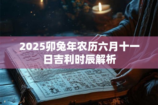 2025卯兔年农历六月十一日吉利时辰解析