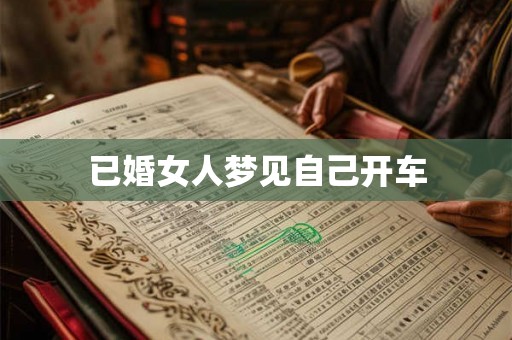 已婚女人梦见自己开车 已婚女人梦见自己开车