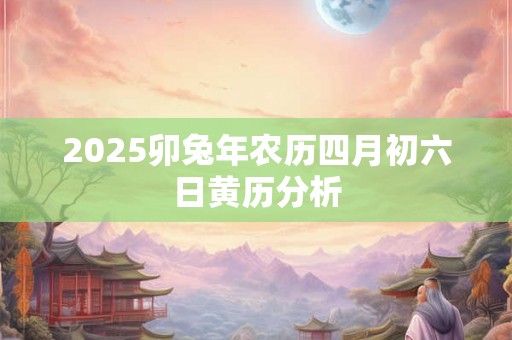 2025卯兔年农历四月初六日黄历分析 2025卯兔年农历四月初六日黄历分析