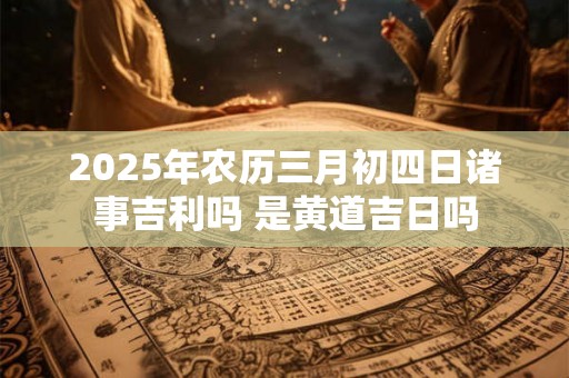 2025年农历三月初四日诸事吉利吗 是黄道吉日吗 2025年农历三月初四日诸事吉利吗 是黄道吉日吗