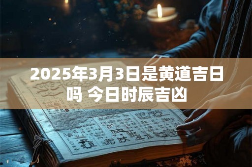 2025年3月3日是黄道吉日吗 今日时辰吉凶 2025年3月3日是黄道吉日吗 今日时辰吉凶