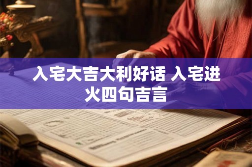 入宅大吉大利好话 入宅进火四句吉言 入宅大吉大利好话 入宅进火四句吉言
