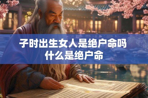 子时出生女人是绝户命吗 什么是绝户命 子时出生女人是绝户命吗 什么是绝户命