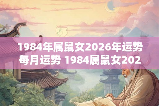 1984年属鼠女2026年运势每月运势 1984属鼠女2026年每月运势如何 1984年属鼠女2026年运势每月运势 1984属鼠女2026年每月运势如何