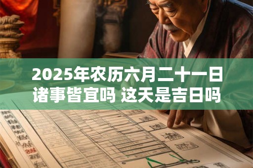 2025年农历六月二十一日诸事皆宜吗 这天是吉日吗