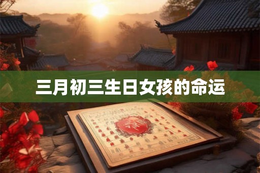 三月初三生日女孩的命运 三月初三生日女孩的命运