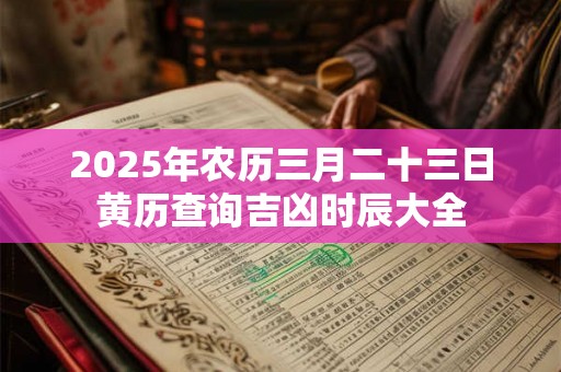 2025年农历三月二十三日黄历查询吉凶时辰大全 2025年农历三月二十三日黄历查询吉凶时辰大全