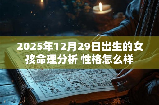 2025年12月29日出生的女孩命理分析 性格怎么样 2025年12月29日出生的女孩命理分析 性格怎么样