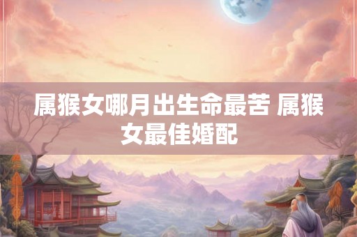 属猴女哪月出生命最苦 属猴女最佳婚配 属猴女哪月出生命最苦 属猴女最佳婚配