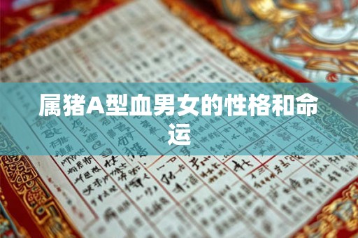 属猪A型血男女的性格和命运 属猪A型血男女的性格和命运