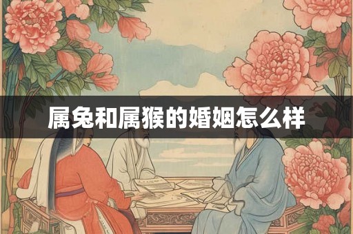 属兔和属猴的婚姻怎么样 属兔和属猴的婚姻怎么样