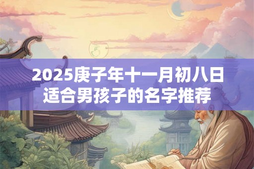 2025庚子年十一月初八日适合男孩子的名字推荐