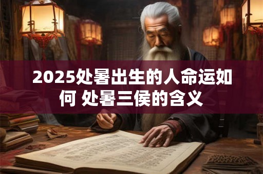 2025处暑出生的人命运如何 处暑三侯的含义 2025处暑出生的人命运如何 处暑三侯的含义