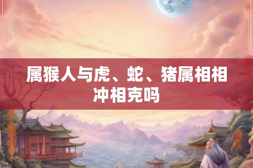 属猴人与虎、蛇、猪属相相冲相克吗