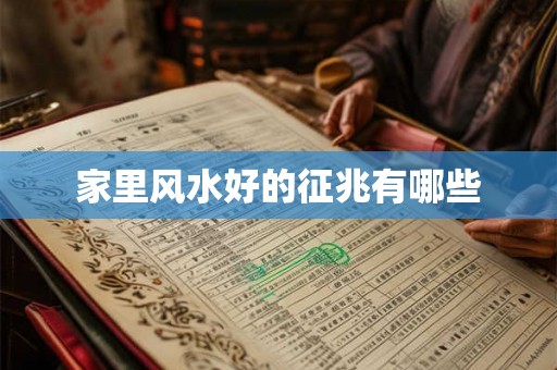 家里风水好的征兆有哪些 家里风水好的征兆有哪些