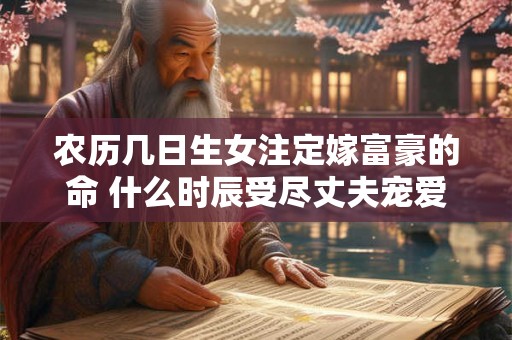 农历几日生女注定嫁富豪的命 什么时辰受尽丈夫宠爱