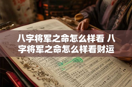 八字将军之命怎么样看 八字将军之命怎么样看财运