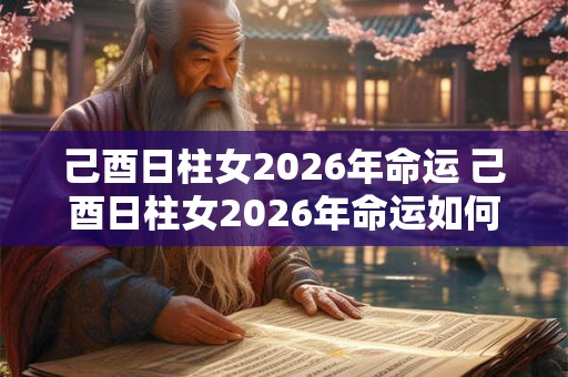 己酉日柱女2026年命运 己酉日柱女2026年命运如何 