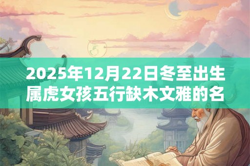 2025年12月22日冬至出生属虎女孩五行缺木文雅的名字 2025年12月22日冬至出生属虎女孩五行缺木文雅的名字