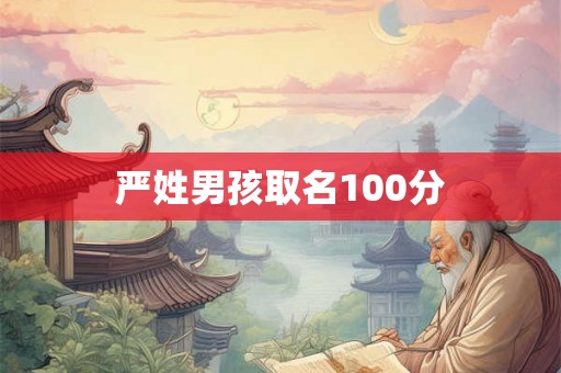 严姓男孩取名100分