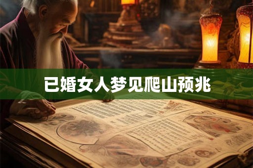 已婚女人梦见爬山预兆