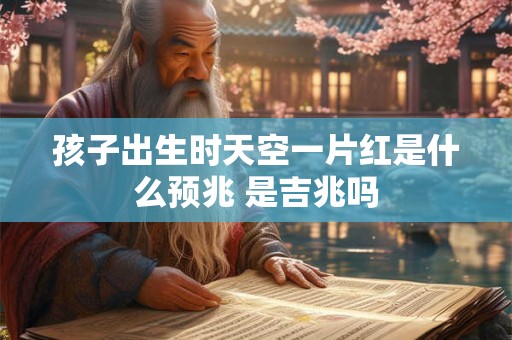 孩子出生时天空一片红是什么预兆 是吉兆吗 孩子出生时天空一片红是什么预兆 是吉兆吗