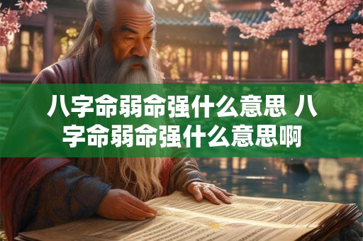 八字命弱命强什么意思 八字命弱命强什么意思啊 八字命弱命强什么意思 八字命弱命强什么意思啊