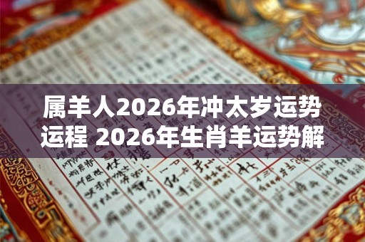 属羊人2026年冲太岁运势运程 2026年生肖羊运势解析