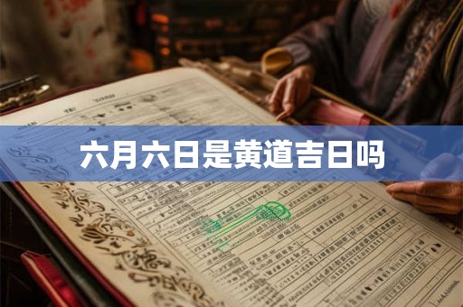 六月六日是黄道吉日吗 六月六日是黄道吉日吗