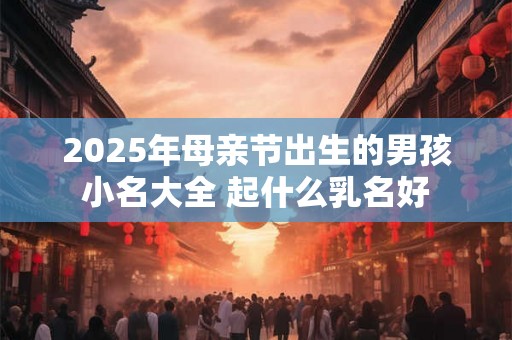 2025年母亲节出生的男孩小名大全 起什么乳名好 2025年母亲节出生的男孩小名大全 起什么乳名好