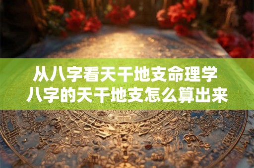 从八字看天干地支命理学 八字的天干地支怎么算出来的