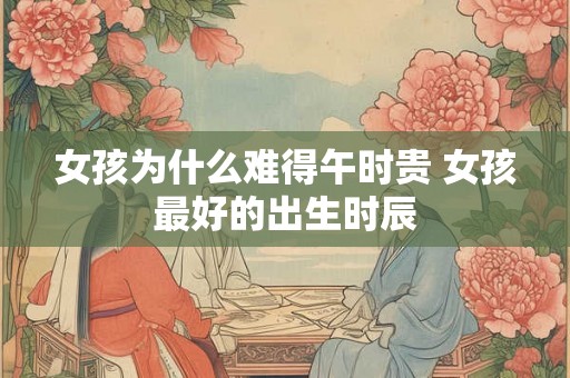 女孩为什么难得午时贵 女孩最好的出生时辰 女孩为什么难得午时贵 女孩最好的出生时辰