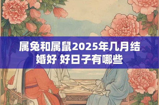 属兔和属鼠2025年几月结婚好 好日子有哪些 属兔和属鼠2025年几月结婚好 好日子有哪些