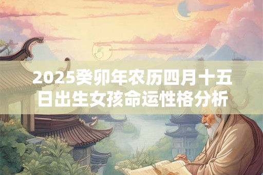 2025癸卯年农历四月十五日出生女孩命运性格分析