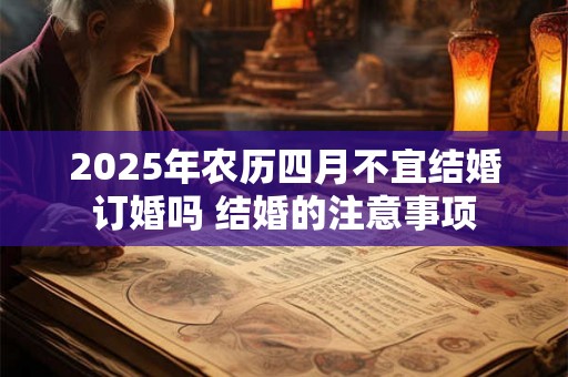 2025年农历四月不宜结婚订婚吗 结婚的注意事项 2025年农历四月不宜结婚订婚吗 结婚的注意事项