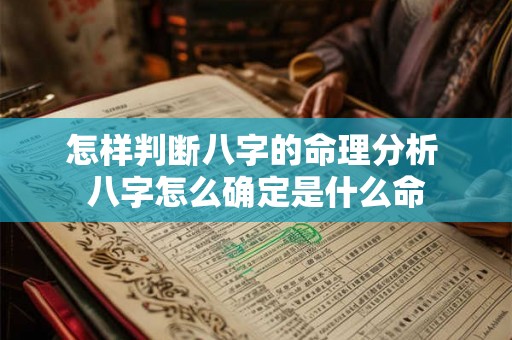 怎样判断八字的命理分析 八字怎么确定是什么命 怎样判断八字的命理分析 八字怎么确定是什么命