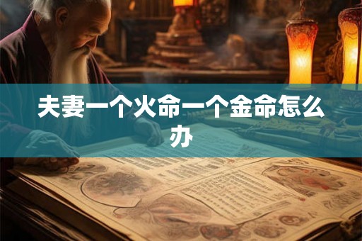 夫妻一个火命一个金命怎么办 夫妻一个火命一个金命怎么办